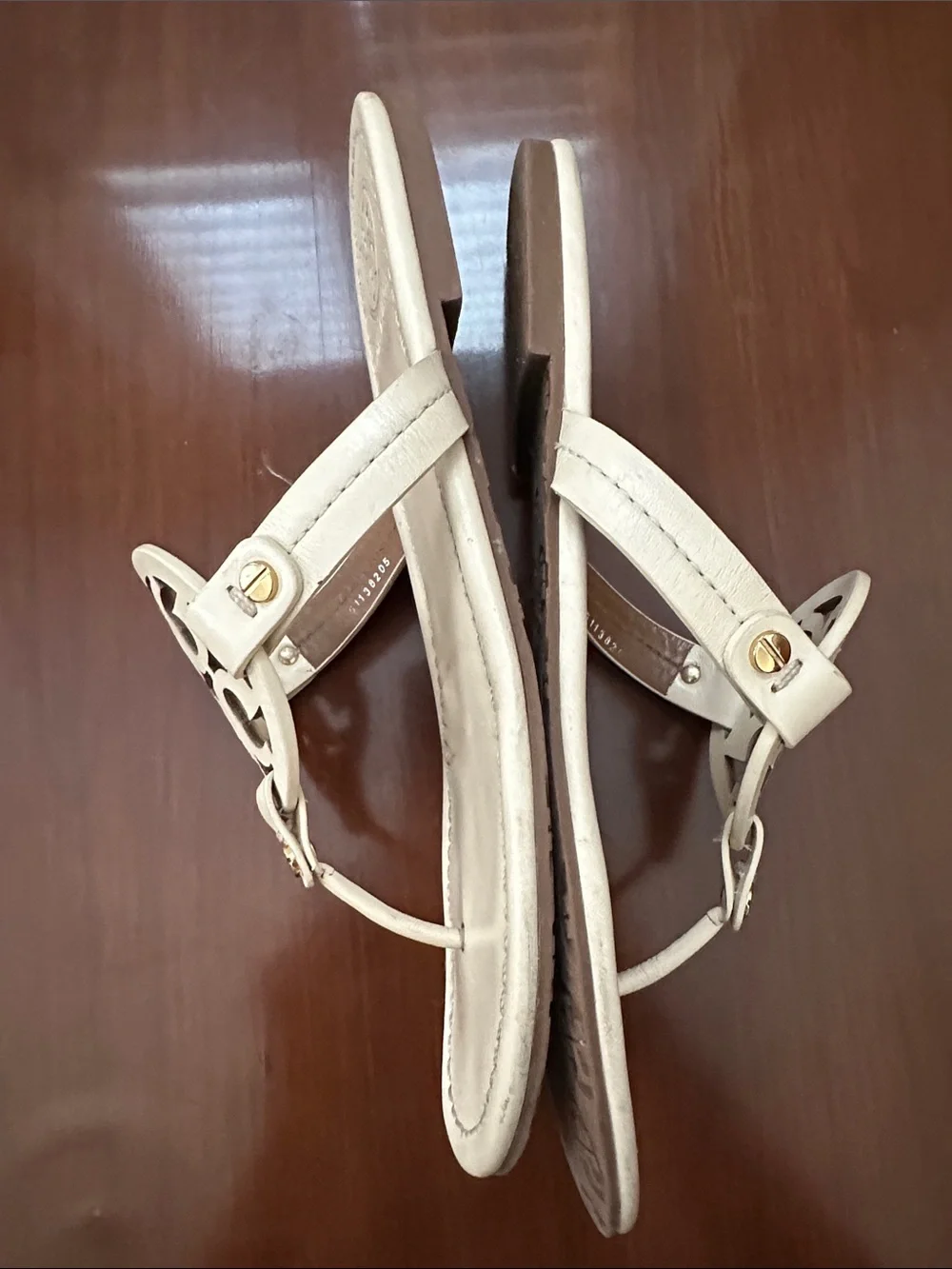 Tory Burch Miller Sandals Ivory Size 7